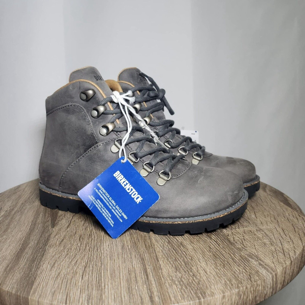 Birkenstock Jackson Womens Leather Ankle Boots Gray Sz EU 37 US 6 Winter Classic